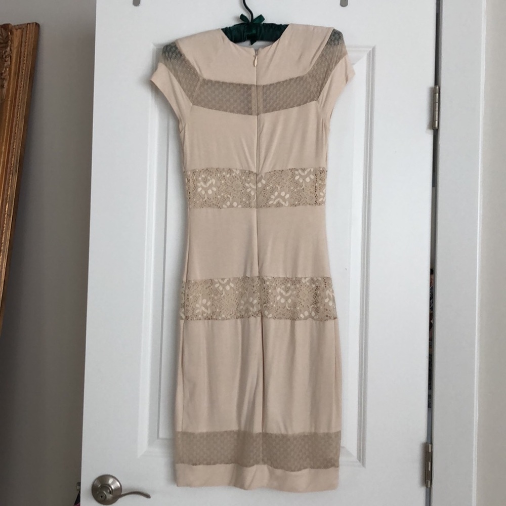 Bebe midi cream lace dress - Picture 3 of 4